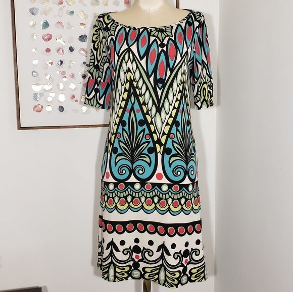 V1 Couture Dresses & Skirts - V1 Couture geometric print dress size 8